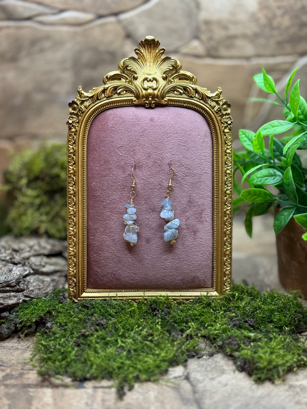 MERMAID TEARS|Handgemachte Meerjungfrauen-Ohrringe aus hellblauen Halbedelsteinen| Allergikerfreundlich 925